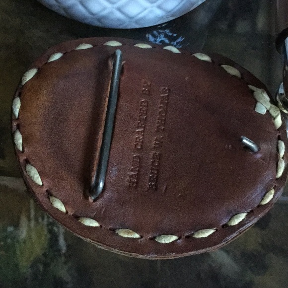 Vintage western leather belt buckle cowgirl boho rodeo chic rustic market - Picture 4 of 7